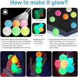 Gytera 4 Pcs Sticky Balls Ceiling Glow in the Dark Fidget Toys view 3
