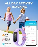 Vigor 2 L Kids Fitness Tracker Watch Lilac 5-15 IP68 Waterproof view 2