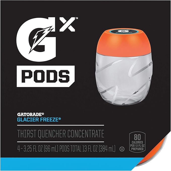 Gatorade GX Pods, Glacier Freeze, 3.25oz Pods (16 Pack), One Size