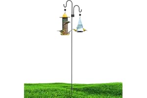 GERYMU Shepherds Hooks for Outdoor,92 Inch Bird Feeder Pole, Heavy Duty Shepherds Hook for Bird Feeders for Outside Shepard Hook Stick Tall Hummingbird Feeder Stand Bird Feeder Hanger Hanging Plants 1 Pack