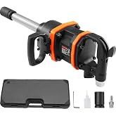 VEVOR 1 Inch Air Impact Wrench Up to 3160 ft-lbs High Reverse Torque Output | Pneumatic Impact Gun with 8 Inch Extended Anvil &amp; Carrying Case, for Heavy Duty Repairs and Maintenance