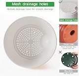 CSYY 7 Pack Self Watering Plant Pots Indoor Outdoor 20.3-12.7cm White view 6