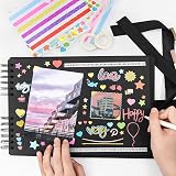 Newthinking Photo Scrapbook with 80 Black Pages 11.5x8.5in Accessories Kit view 4