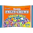 Tootsie Roll Fruit Chews Mega Mix 8 Flavors- 4 Pounds of Soft Fruity Rainbow Candy – 5 Classic Flavors Plus 3 BONUS - Peanut and Gluten Free (275 Pieces) Packaging May Vary