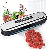 Vacuum Sealer, Portable Food Saver Machine with Dry/Moist Modes, Rechargeable Design, Child Lock & Built-in Cutter - Ideal Food Vacuum Sealer Machine for Kitchen Storage,Christmas gift.