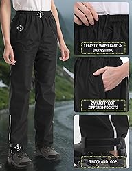 iCreek Women's Waterproof Rain Pants Packable