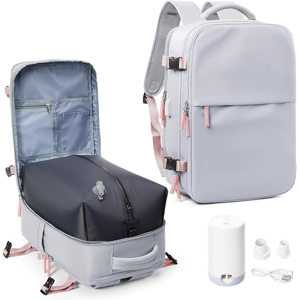 Winspansy Travel Backpack - 40L Carry-On, Airline Approved, Laptop Compartment, Shoe Bag, Grey, X-Large - View #13