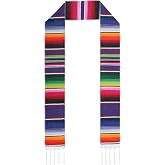Jmkcoz Mexican Graduation Stole Sash Mexican Serape Scarf Colorful Graduation Honor Stole for Graduation Women Men