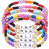 AICase for Helluva Boss Merch Gifts Toys Inspired Bracelets 5 Pcs Stackable Stretch Beaded Friendship Bracelets Stickers Poster Figure Costume Cosplay Merchandise Gifts for Fans Birthday Christmas