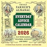 The Old Farmer’s Almanac 2026 Wall Planner: Everyday Advice, Fun Facts & Quotes, 12-Month Family Calendar Book with Large Grids & Seasonal Almanac Themes