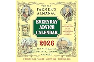 SELLERS PUBLISHING, INC. The Old Farmer’s Almanac 2026 Wall Planner: Everyday Advice, Fun Facts & Quotes, 17-Month Family Calendar Book with Large Grids & Seasonal Almanac Themes (August 2025 – December 2026, 12" x 12")