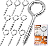 YGAOHF 2.5 in Eye Hooks Screw 10 pcs 304 Stainless Steel Rustproof 200 Lbs view 9