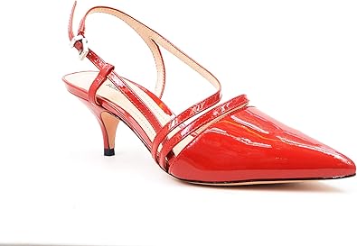 red strappy heels amazon