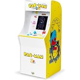 Arcade Classics Pac Man Jr Series Free Standing Machine with 3 Games | Classic Indoor Cabinet Retro Gaming Console with 8 Inch Liquid Crystal Screen, Arcade Game for Basement, Garage, or Game Room