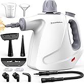 Multi-Surface Handheld Pressurized Steam Cleaner with 11-Pieces Accessories, 15.2OZ Hands-free Portable Steamer for Cleaning, Multipurpose Steam Cleaner for Home|Upholstery|Car|Floor|Grout|More