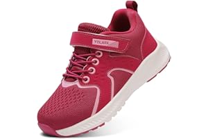 YOLARK Kids Sneakers for Boys Girls Running Tennis Shoes Non-Slip Hiking Walking Shoes Lightweight Breathable Sport Athletic