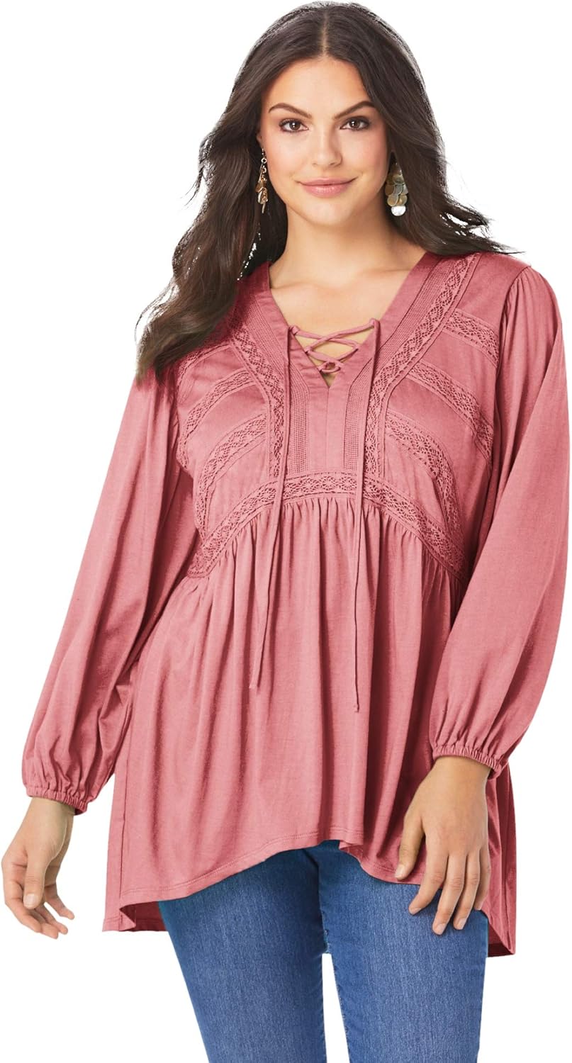 plus size peasant tops