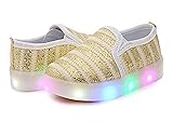 USANDY Girls' Light Up Sequins Shoes Slip-on