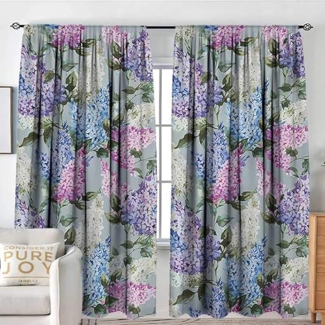Amazon Petpany 遮光カーテン 寝室用 藤色 絶妙な蝶の象徴 スピリチュアルな動物 翼付き 妖精のイラスト ラベンダーとホワイト 暗く保温効果のあるドレープ 84 W X 84 L カーテン オンライン通販