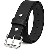 Hanks Gunner Belt - Full Grain Leather Gun Belt for Men - USA Made EDC Belt | 1.5" Wide Genuine Leather Everyday Carry Belt - Stainless Steel Buckle, No Sag Heavy Duty CCW Gun Belt - 100 Year Warranty