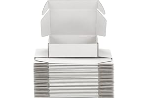 DUZCLI 25 Pack 9x6x3 White Shipping Boxes, Corrugated Cardboard Boxes - for Small Business Packaging Supplies, Mailing Boxes,