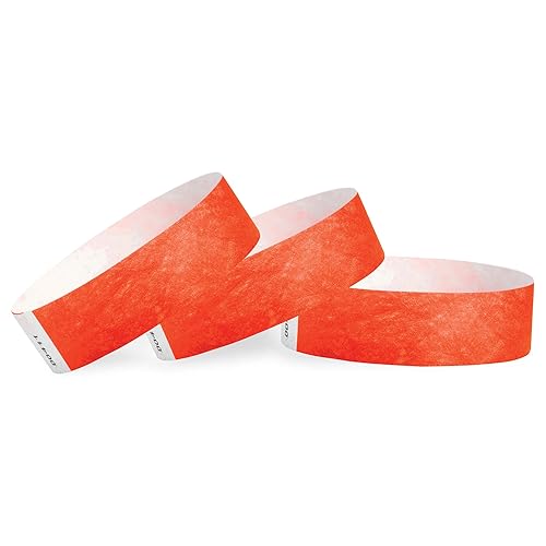 WristCo Coral Red Tyvek Wristbands for Events – 1,000 Count – Security Dye  Cuts Tamper-Proof Design to Prevent Reuse – Premium-Grade Bracelets for 