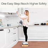 StrongTek One Step Stool Natural Wood 440 lb Capacity Non-Slip Surface view 6