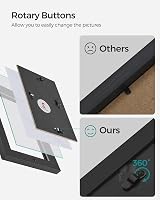 SONGMICS 12-Photo Picture Frame Collage Wall Mount RPF22BK Ink Black view 4