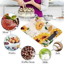 Sunflowers Food Scale Waterproof Digital Kitchen