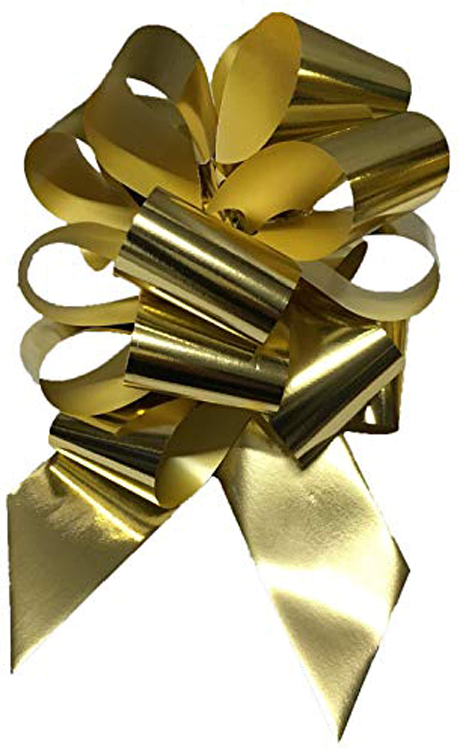 Brizzolari Gorgeous Metallic Ribbons, 50 Pieces, 31 Mmm, Christmas Decorations, Gold
