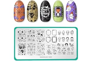 Maniology Friendly Ghosts Nail Stamping Plate, Halloween-Theme Manicures