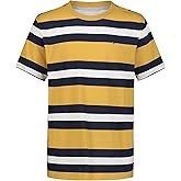 Tommy Hilfiger Boys Short Sleeve Striped Crew Neck T-Shirt, Soft, Comfortable, Relaxed Fit