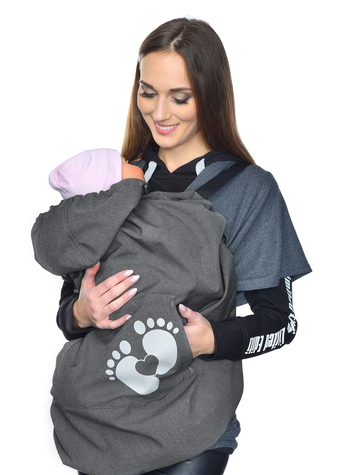 MijaCulture Softshell Warm Baby Universal Windproof Carrier Cover 4113 (Graphit/Baby 1)