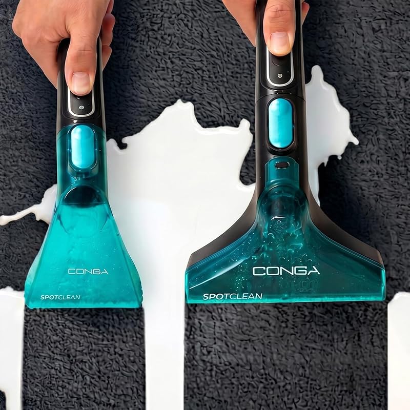 Polsterreiniger Conga 6000 Carpet&Spot Clean XXL Neo. 600 W Leistung, extrem starke 15 kPa Saugkraft, 1,3 L Frischwassertank, 7 m Aktionsradius, 3-in-1 Funktion, Fenster-Zubehör, 2 Düsen