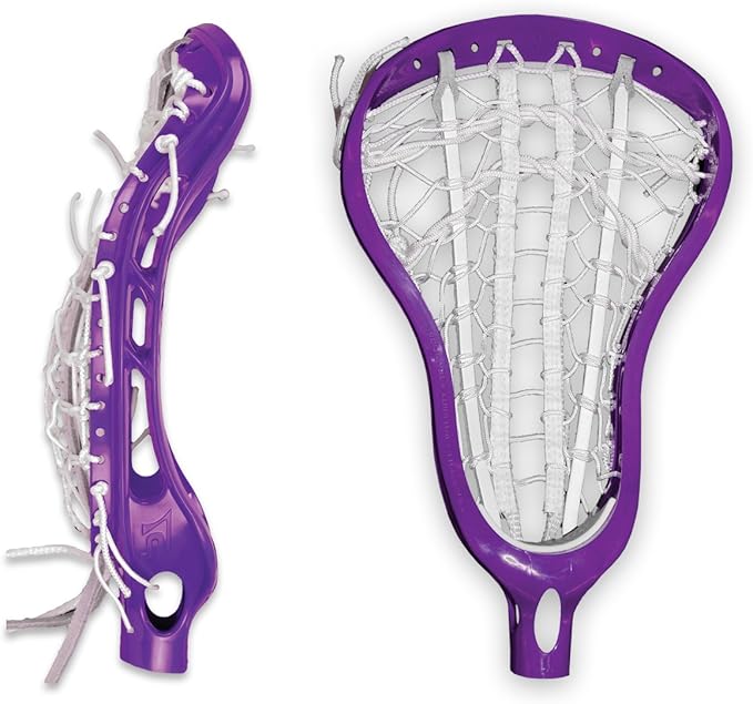 Harrow P7 Strung Lacrosse Head with Snap Pocket, Purple