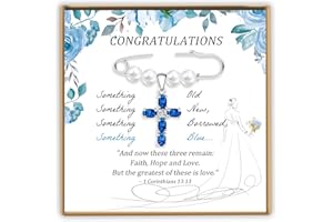 PEALICIOUS Something Blue Gift for Bride, Bridal Shower Gifts from Mom Sister Friend, Blue Bridal Bouquet Charm as Wedding gifts, Bride Pin Blue Heart Charm Attaches to Bridal Bouquet, Garter, Dress
