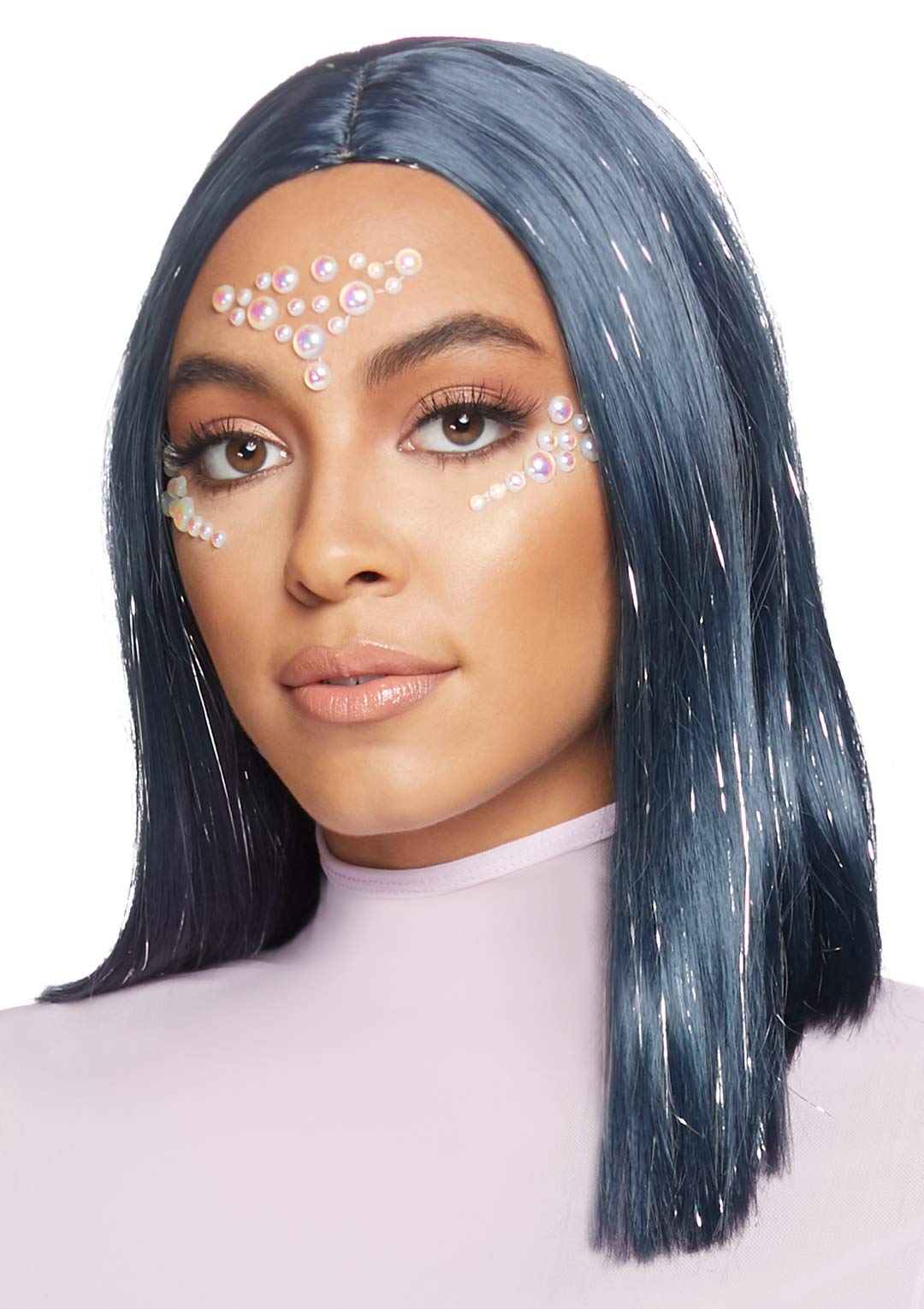 Leg Avenue Liri Face Jewels Sticker, One Size, White, 0.3 kg