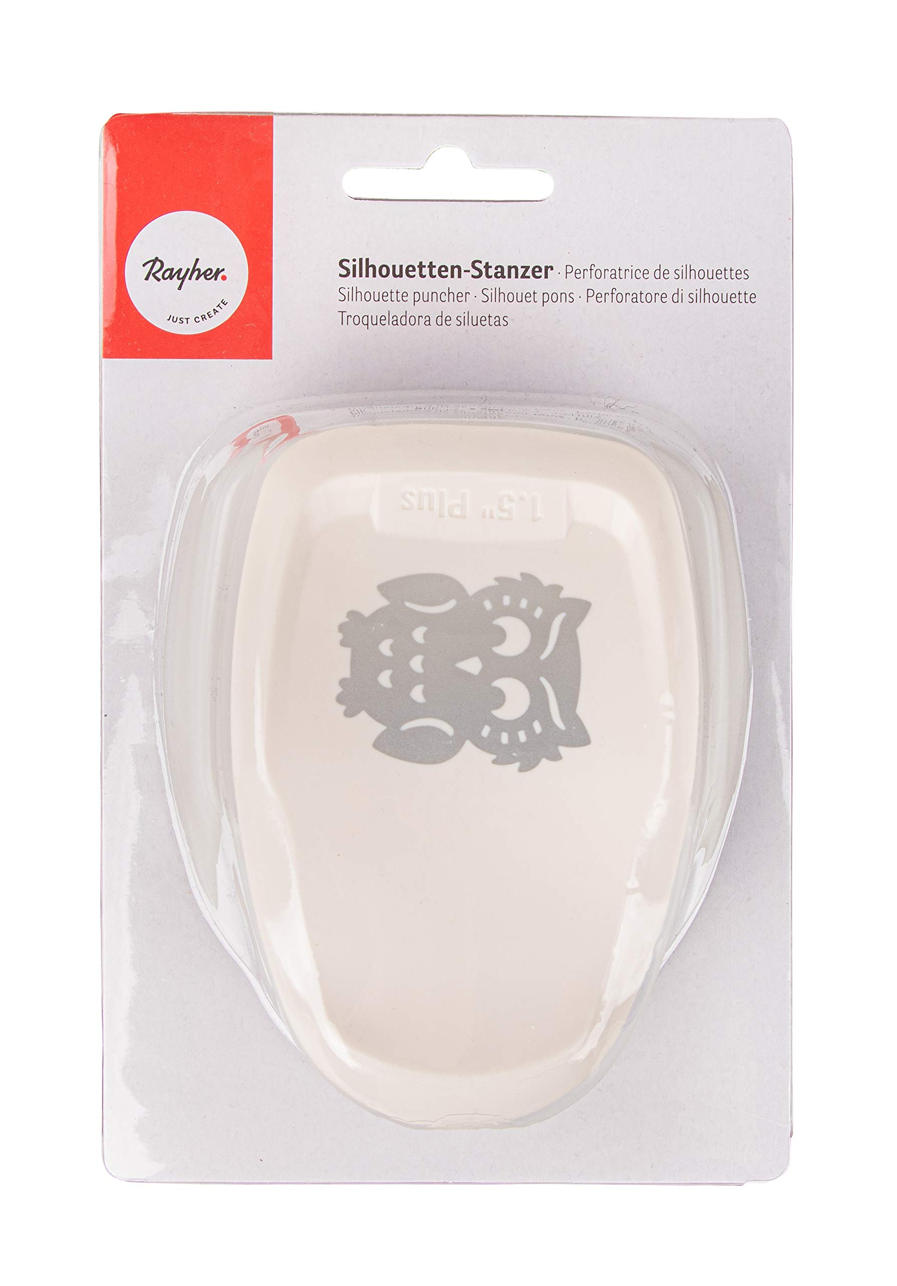 Rayher Paper Craft Punch with Owl Design, Lever Punch for Card Making and Scrapbooking, 3.81cm, 1.5", 69074000