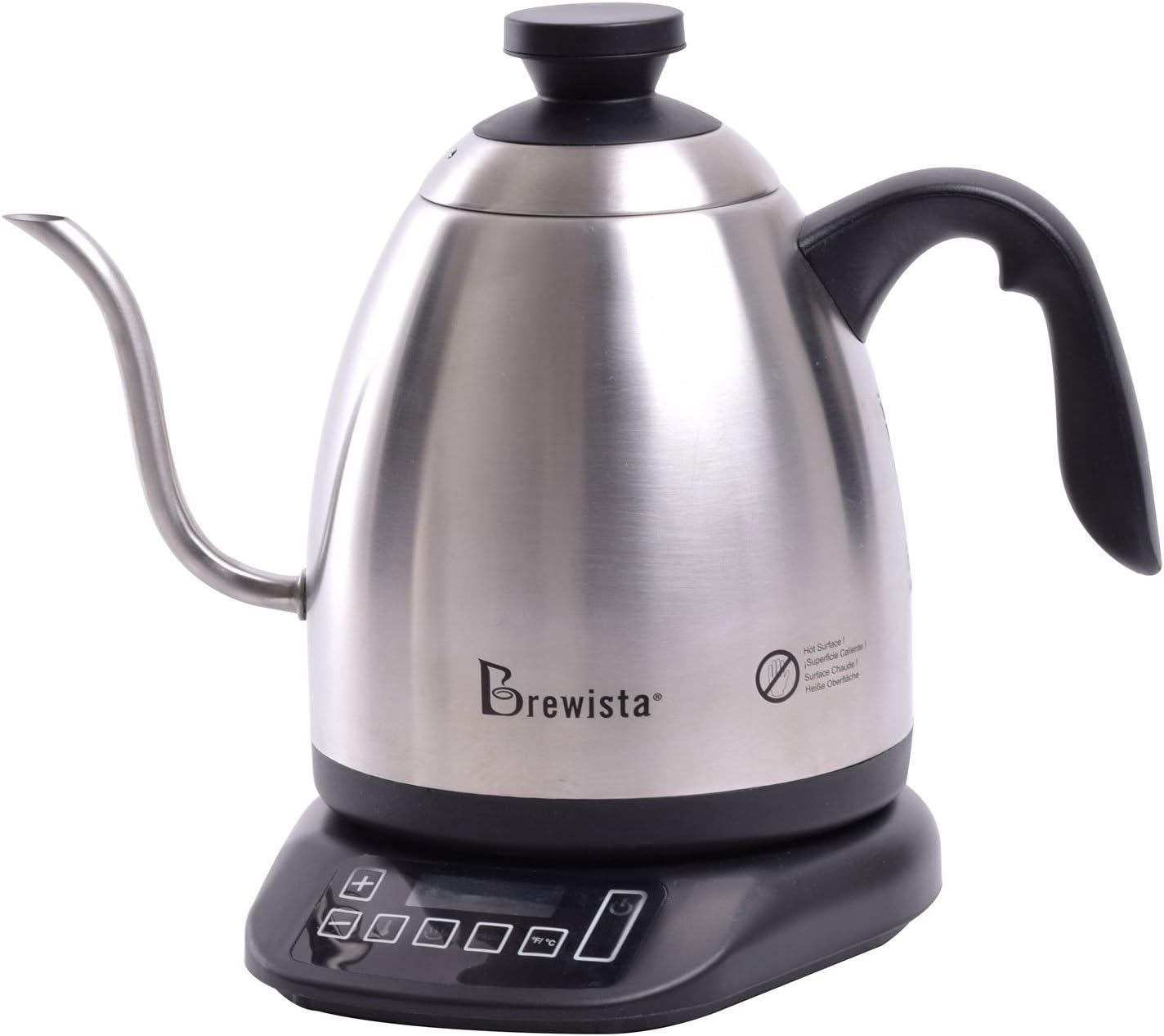 SmartPour Variable Digital Kettle : BrewGlobal Brewista SmartPour Variable Digital Kettle, Stainless Steel (BKV12S02)