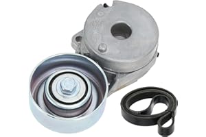 PARSKILO 1 Set Drive Belt Tensioner Kit for Nissan Versa 2007-2012 L4 GAS 1.8L 1798CC Serpentine Belt Drive Kit with Tensione