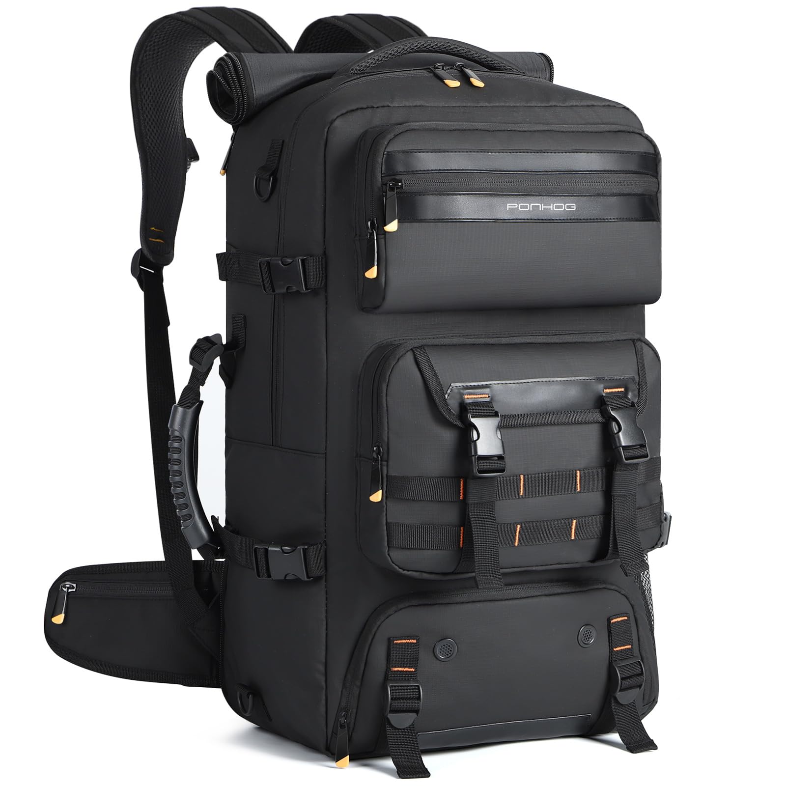 Photo 1 of Ponhog Travel Backpack for Men, 50L Carry On Flight Approved Convertible Duffle Bag with Shoe Compartment, 17 inch Laptop Luggage with USB Charging Port for Weekender Hiking, Black