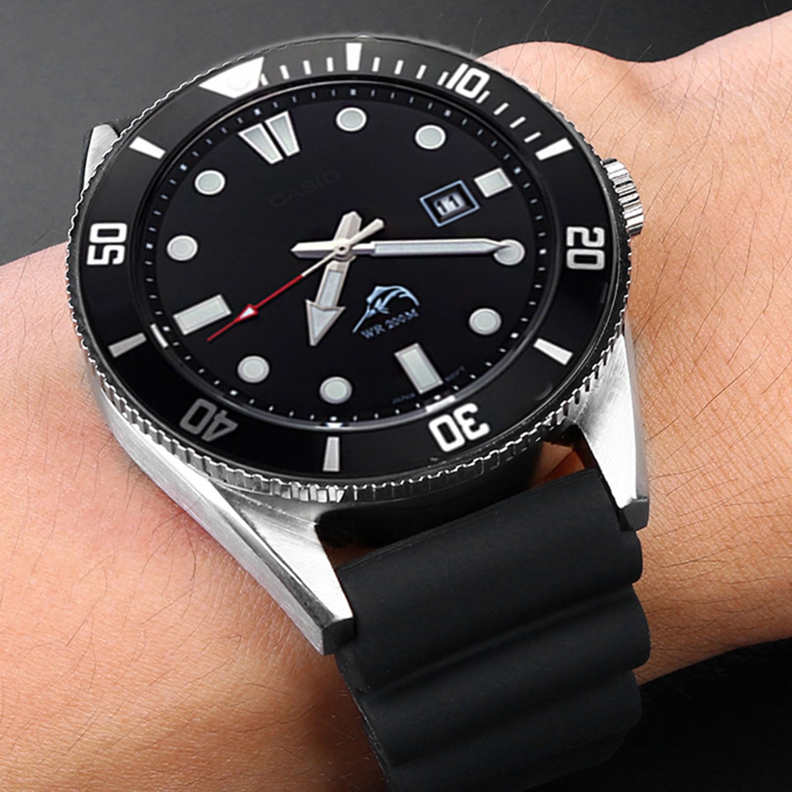 Compatible with Casio MDV106-1AV/MTP-VD01 Watches，22 mm Watch Band for Men's Casio MDV-106 Series Strap Replacement