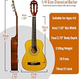 3rd Avenue XF 1/4 Size Classical Guitar Bundle Nylon Strings Gig Bag 6 Months view 2