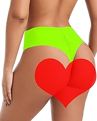 AFOLIRY Women's Sexy High Waisted High Cut Cheeky