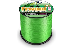 FRWANF 8 Strand Braided Fishing Line - Colorfast - Zero Stretch - High Strength - Abrasion Resistant Braided Line - Thousands of Choices in 9 Colors - Professional Performance in Salt or Fresh Water