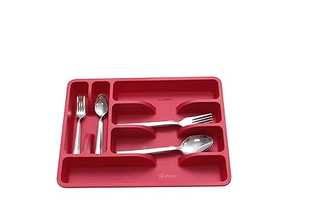 Cutlery Tray Kitchen Drawer Organiser With 6 Compartment Holders