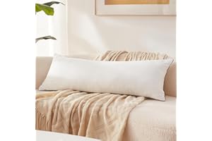 Richtry Memory Foam 14 x 36 Inch Throw Pillow Insert, Premium Lumbar Pillow Insert for Decorative Throw Pillow, Living Room, Couch and Sofa, 14 x 36 Inch, White