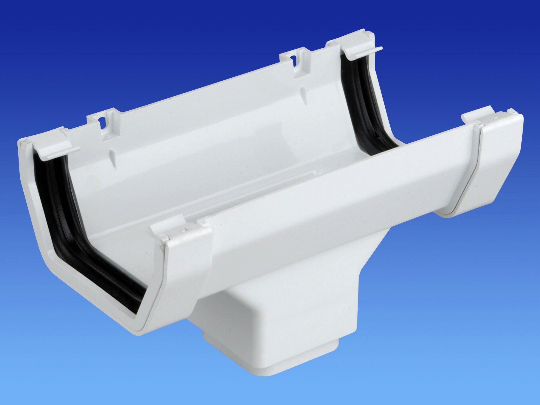 Wavin OSMA Squareline 100mm White Guttering Range (Running Outlet)