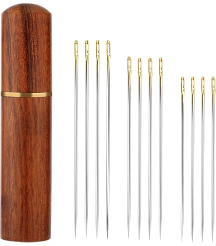 Kit De 24 Aiguilles Auto-fileteuses Avec étui En Acier Inox - 5 Tailles Différentes + Découseur Et Dé à Coudre
