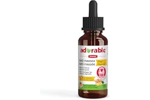 Adorable Anti-Nausea Ginger Liquid – Non-Drowsy Nausea & Upset Stomach Formula – 60 mg of Ginger per dose - 50 mL - 1Pack